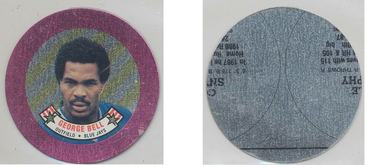 1988 Topps Baseball Coins Metal Proof Discs 001 George Bell